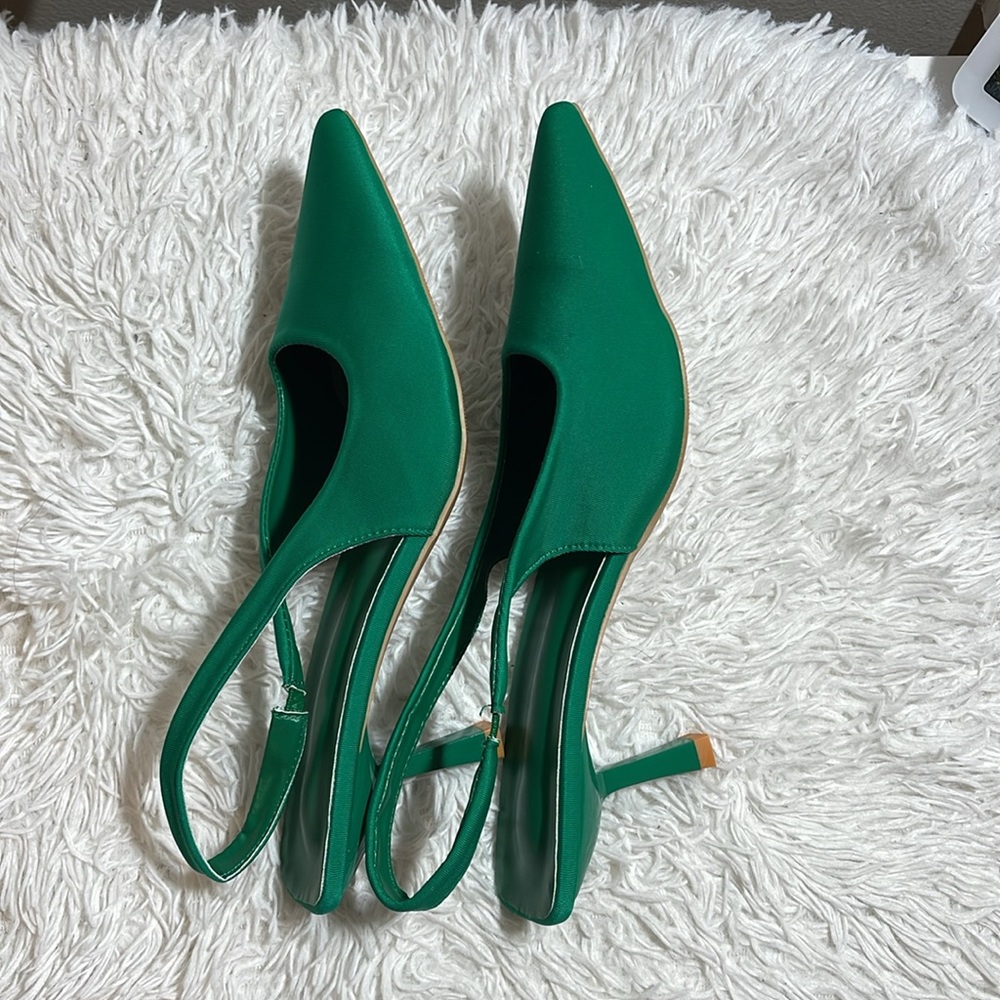 Green Pointed Toe, Shallow Heel, Zara Dup Women P… - image 5